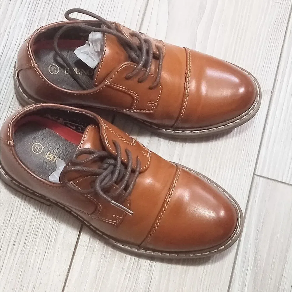 (S-4257) Bruno Marc Boy’s Dress Oxford Formal Shoes Sz 11